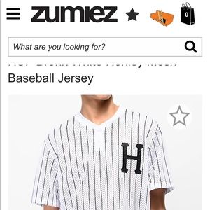 White Huf Baseball Jersey